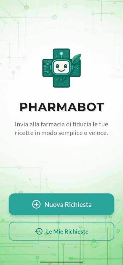 Schermata dell'app Pharmabot in azione